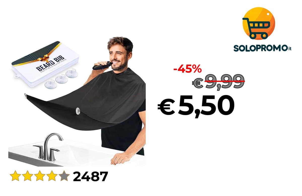 Leaflai Grembiule da Barba, Impermeabile Telo per Barba
