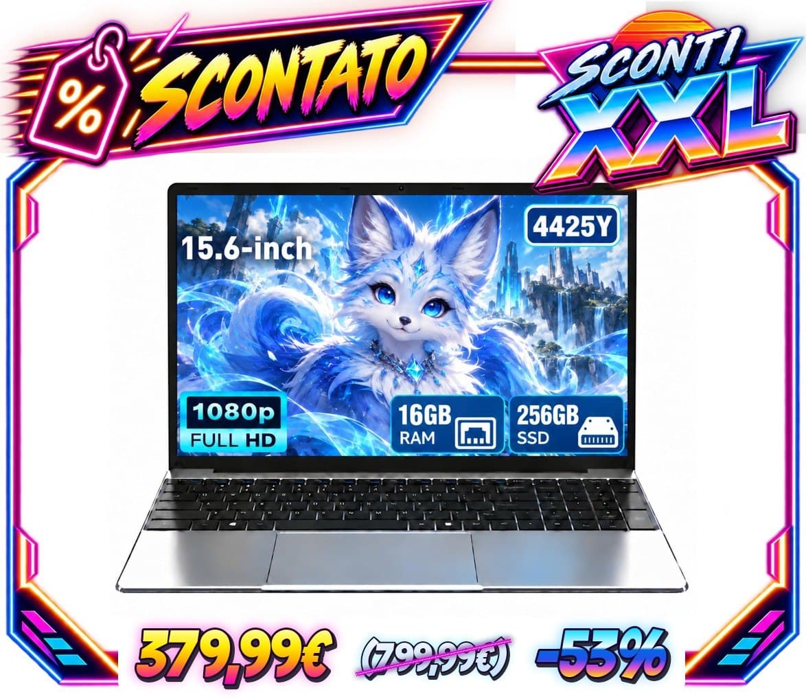 Computer portatile da 15,6, 4425Y, 16GB RAM, 512GB SSD, FHD