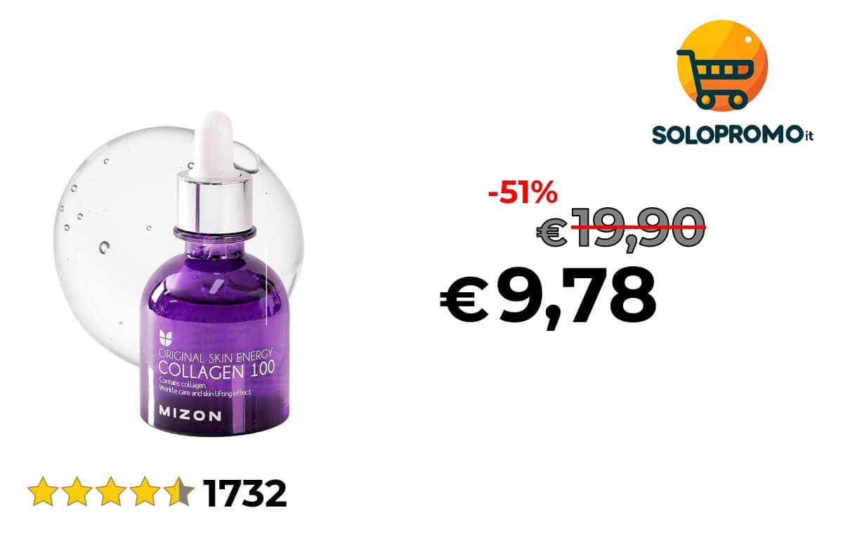 Mizon Collagen 100 (30ml) Siero al collagene, trattamento intensivo per rughe