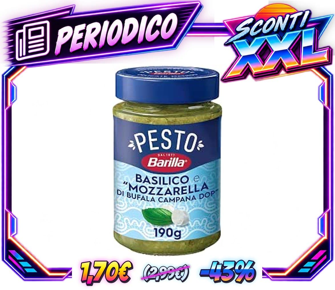 Barilla Pesto Basilico e Mozzarella di Bufala Campana DOP, 190 g