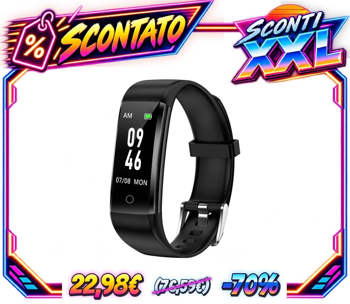 GRV Orologio Contapassi da Polso senza Bluetooth senza APP Semplice