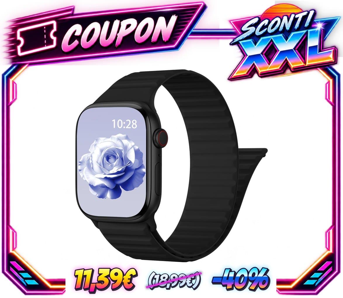 Cinturino Magnetico Silicone Sportivo Compatibile con Cinturino Apple Watch