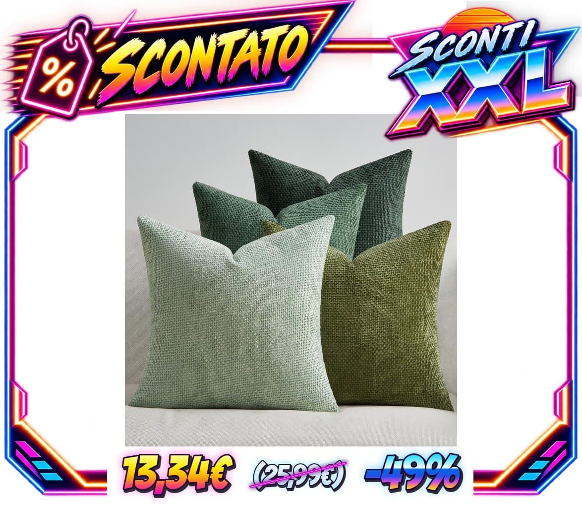 Topfinel Set di 4 Federe Cuscini in Ciniglia 40x40cm per Divano Decorative Federe Copricuscini per Soggiorno Camera da L