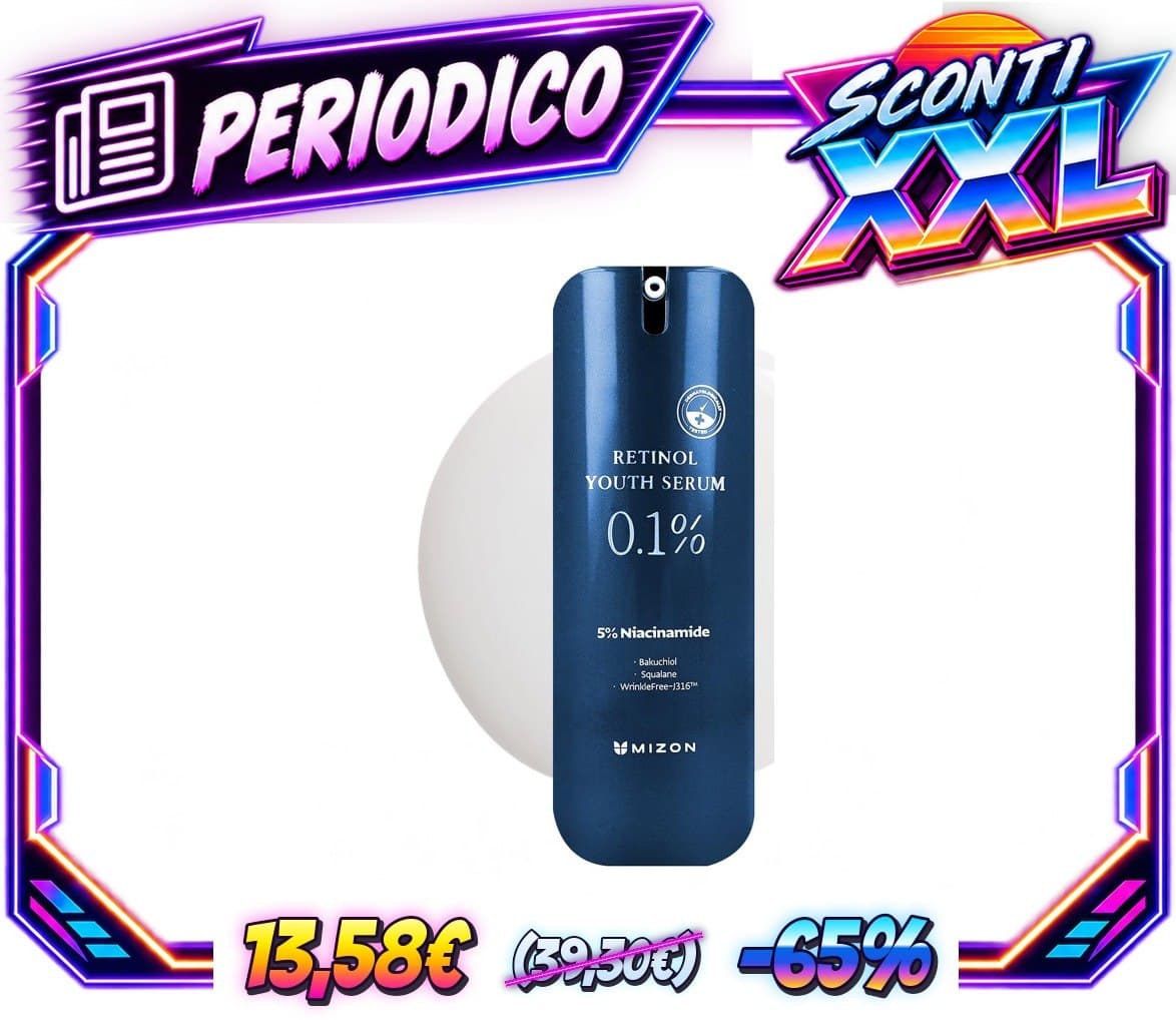 Siero Anti-Aging Mizon Retinol Youth (0,1%) Skincare Coreana - Formula Anti-Invecchiamento Avanzata con Bakuchiol e Niac