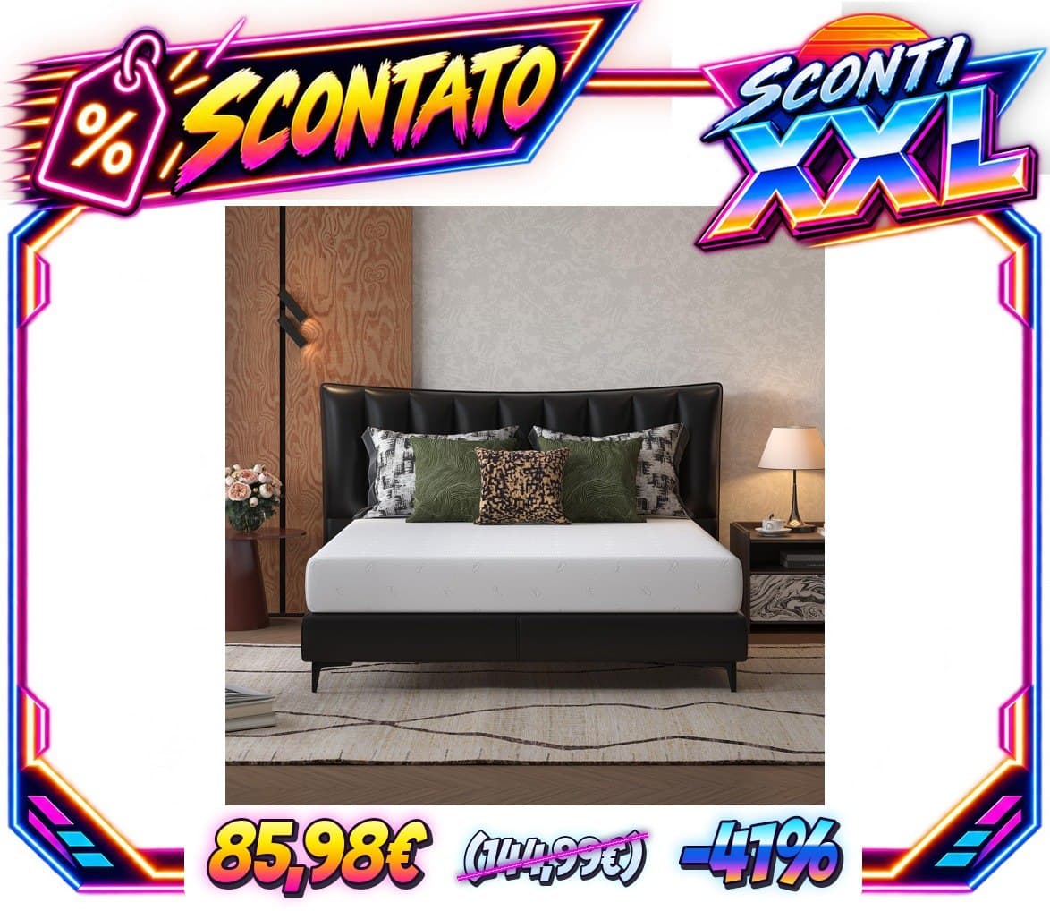 Novilla Materasso 160x190, Materasso Matrimoniale, Altezza 18 cm, Gel Memory Foam, Schiuma Traspirante in Fibra di Bambù