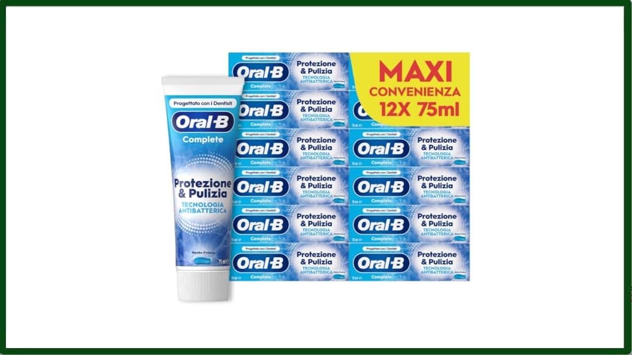 Oral-B Dentifricio Complete ProtezionePulizia, Sapore Menta Fresca 12x75ml