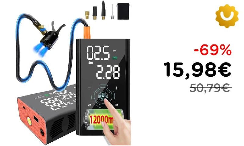 Yanace Compressore Aria Portatile 12000 mAh