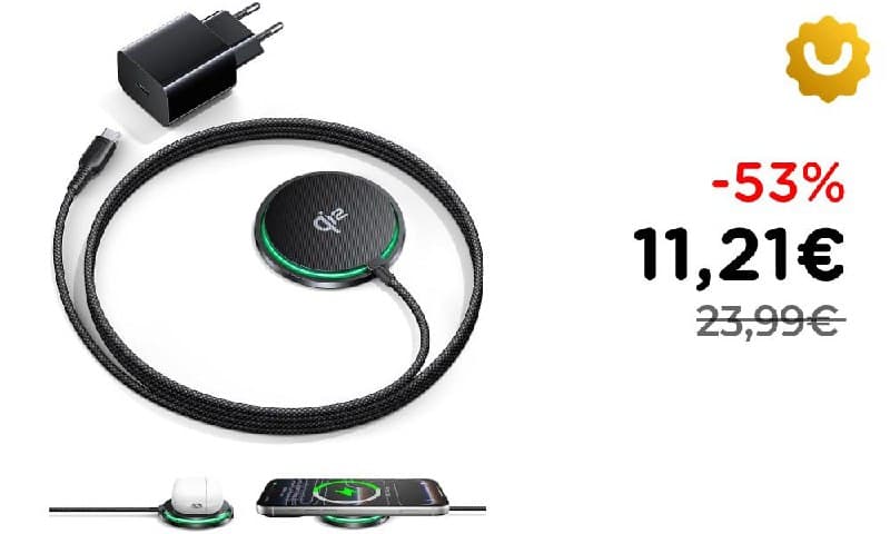 INIU Caricatore Wireless Qi2 15W per iPhone