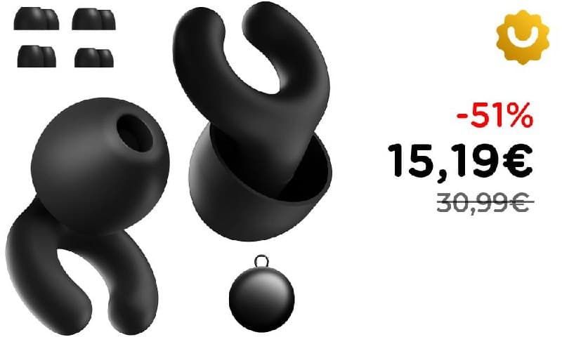 Fioobie Tappi per orecchie in silicone 28 dB