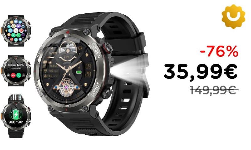 W50Pro Smartwatch Uomo Bluetooth 5.3 1,45
