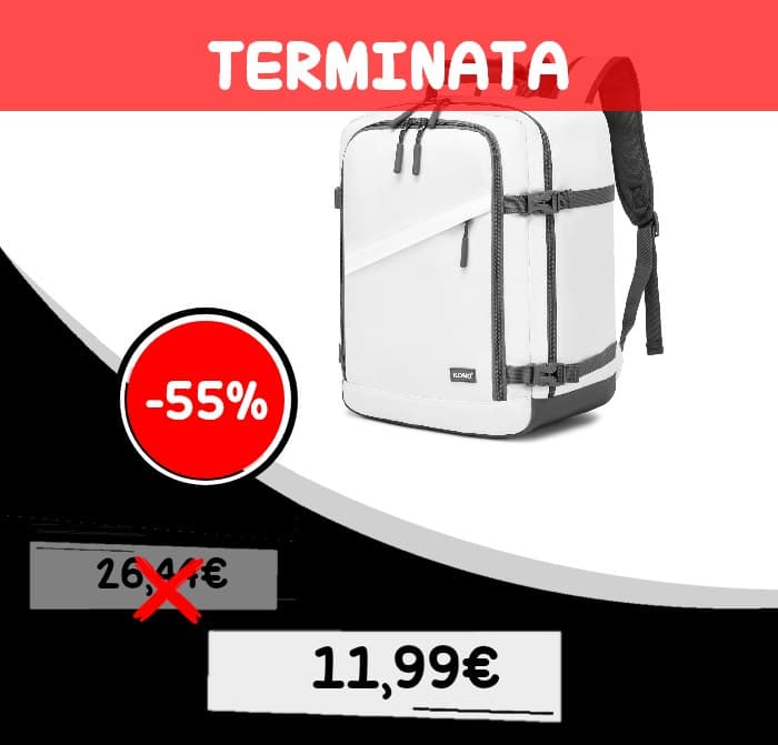 KONO Zaino Ryanair 40x30x20, Bagaglio a Mano, Beige/Marrone