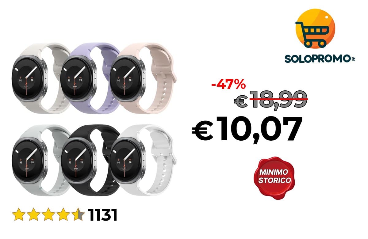 TiMOVO 6 Pack Cinturino Sportivo Compatibili per Samsung Galaxy Watch 8 40mm 44mm/Galaxy