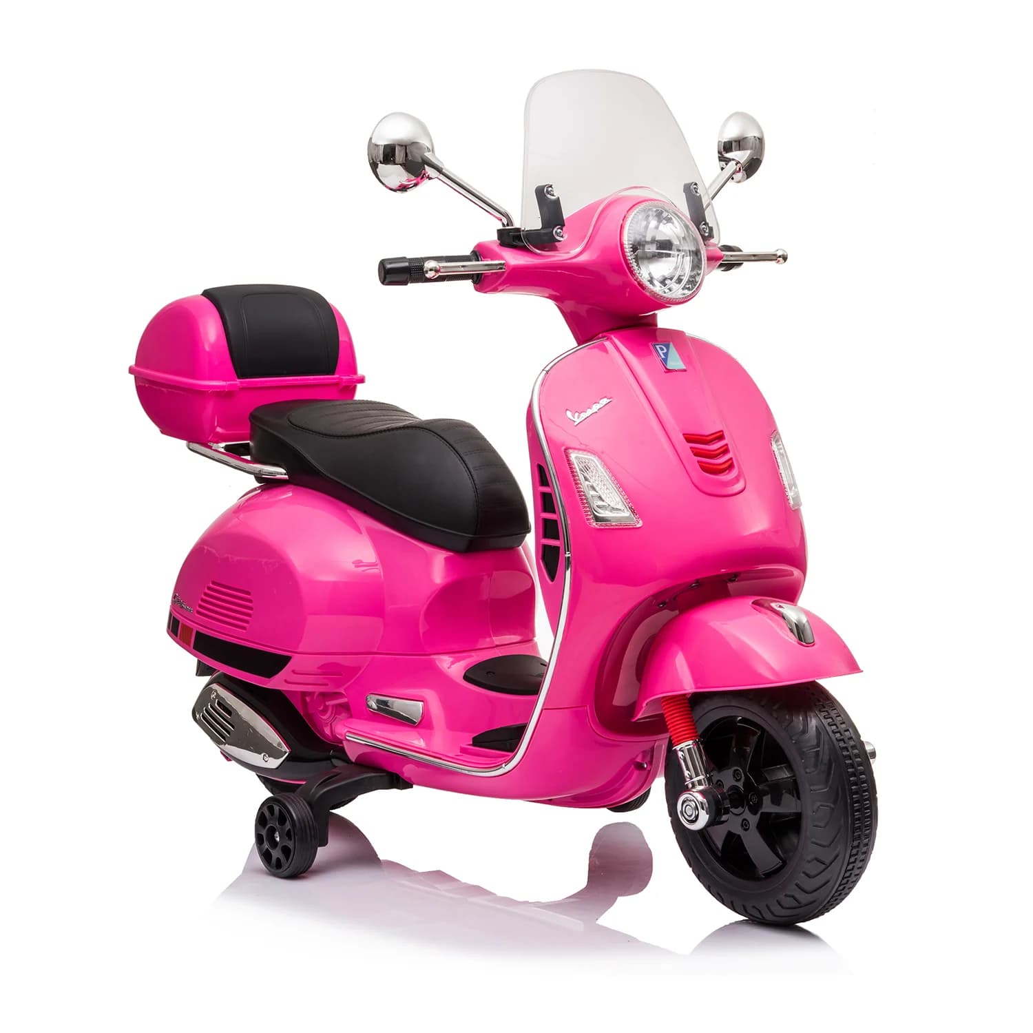 TU GIOCHI - Vespa Elettrica per Bambini Rosa con Luci e Musica 3+ Anni