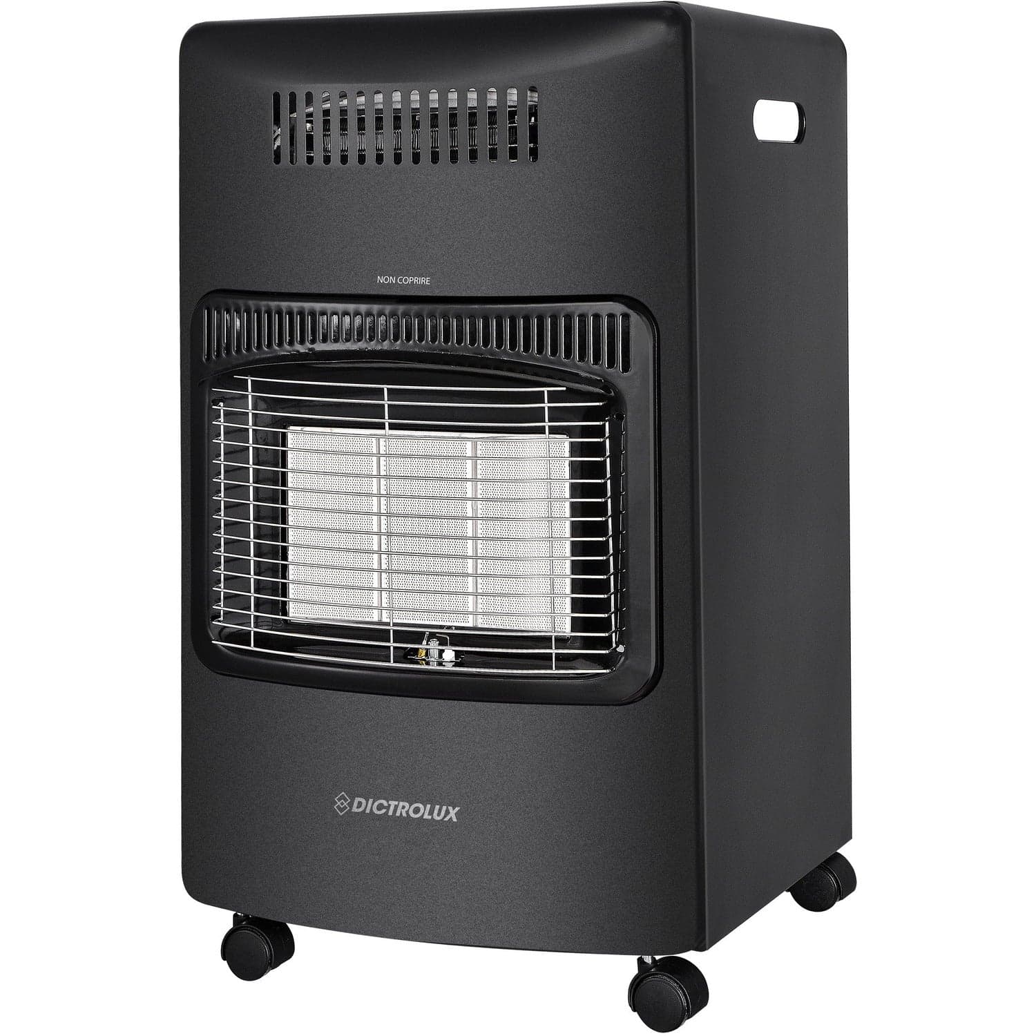 DICTROLUX - Stufa Kaloryan 2 in 1 - Doppio funzionamento Gas (4200 Watt) ed Elettrico (1500 Watt) Termoventilato