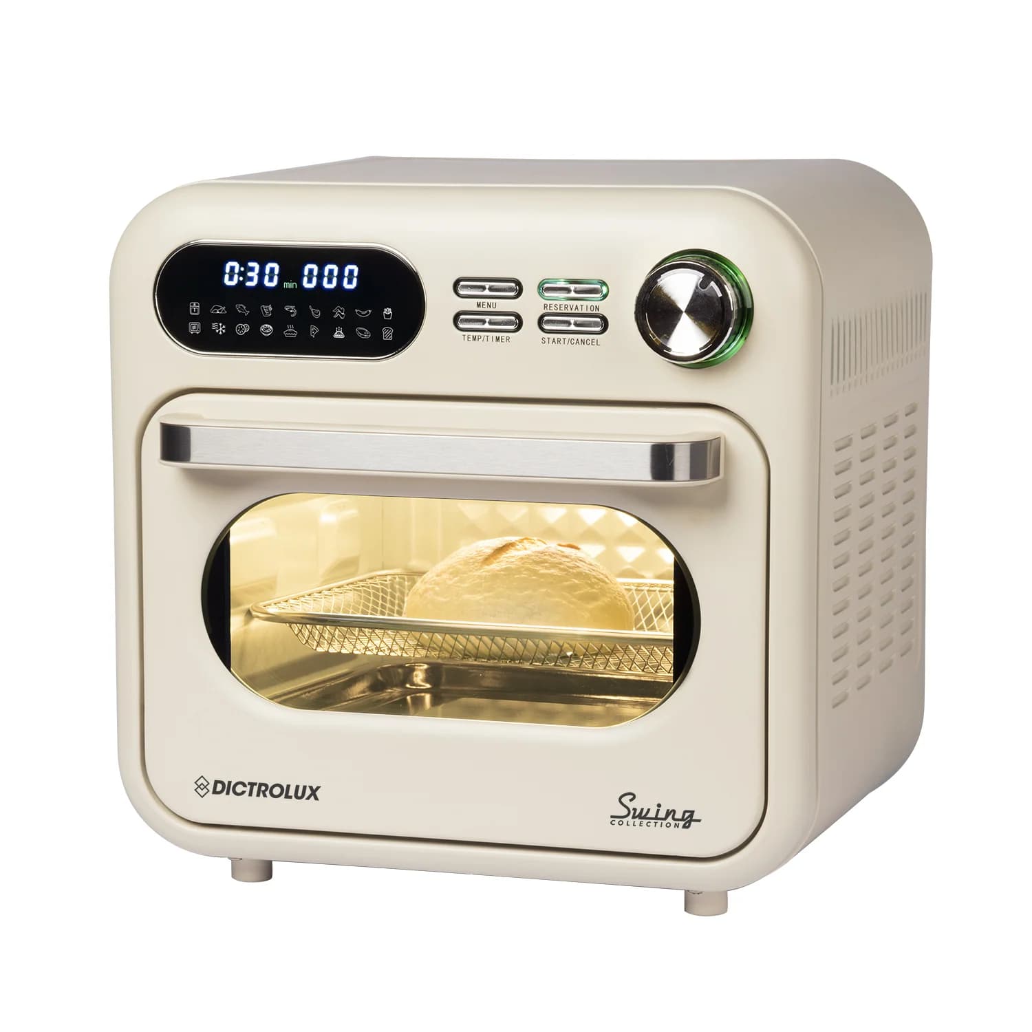DICTROLUX - Forno e Friggitrice ad Aria KKZ-18 Crema Swing Collection 1400 Watt