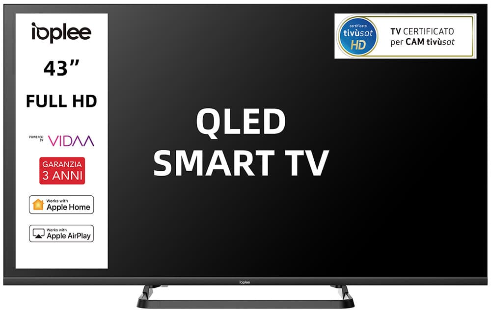 IOPLEE Smart TV QLED 43 Full HD VIDAA