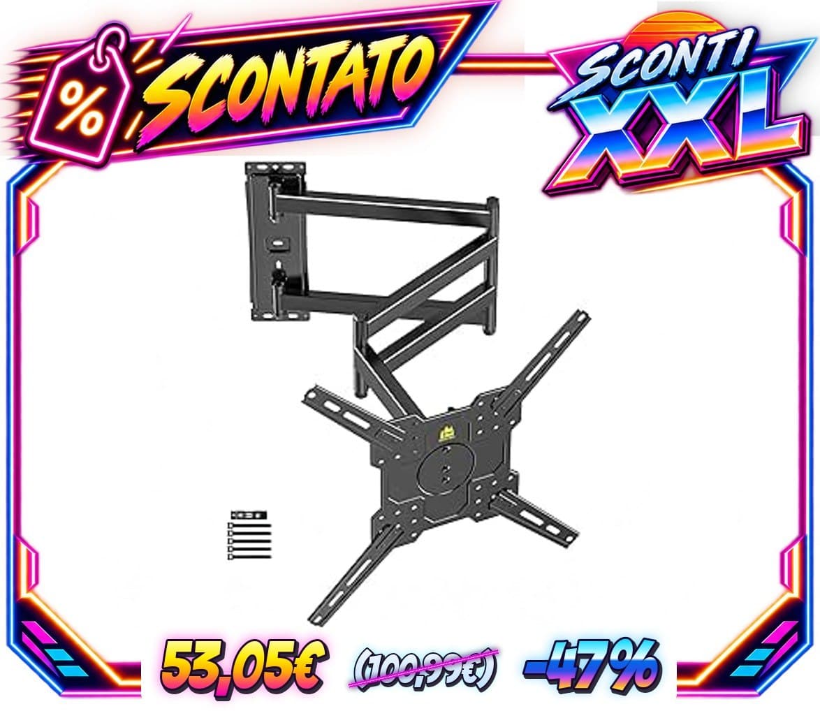 FORGING MOUNT Supporto TV Parete per 26-65 con 3 Braccio pieghevoli 1035mm
