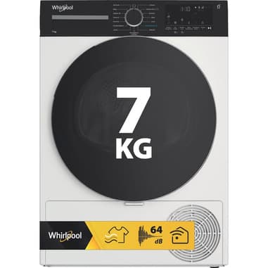 Whirlpool Whirlpool C WSD 74M WBS IT, Capacità Slim 7kg, classe C, colore White, Display digitale XL, Slim | Profondità mobile: 46 cm