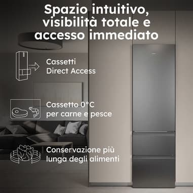 Haier 3D 60 HTR3620CNMG Libera installazione 414 L Argento