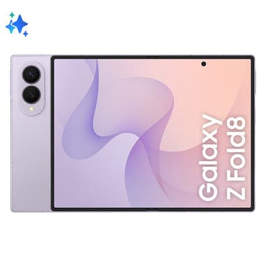 Samsung Galaxy Z Fold8 , 256GB, Lavender, Nuovo formato, Rapporto Display Esterno 10:16 | Interno 4:3, Processore Potente, 4800 mAh, RAM 12GB, Camera 50MP, Now Nudge, Assistente Foto