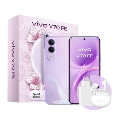 VIVO V70 FE + BUD 17,4 cm (6.83") Doppia SIM Android 16.0 5G USB tipo-C 8 GB 512 GB 7000 mAh Viola