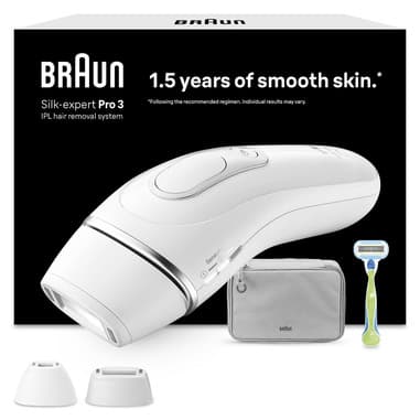 Braun Braun Silk-expert Pro Epilatore Luce Pulsata Silk·expert Pro 3, Epilazione A Casa, Con Custodia, Rasoio Donna Venus, 2 Testine, PL3122