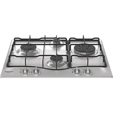 Hotpoint Hotpoint Ariston PCN R643N T/IX/HA Piano cottura 60 cm, griglie smaltate effetto ghisa, 4 fuochi di cui 1 tripla corona