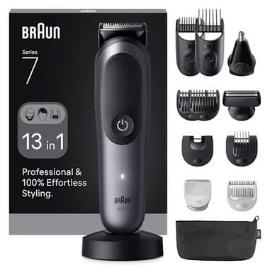 Braun Braun Rifinitore All-in-One Series 7 13in1, ProBlade, AutoSense, AIO7560, Grigio
