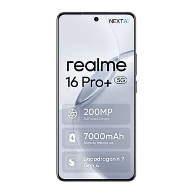 realme 16 Pro+ 17,3 cm (6.8") 5G USB tipo-C 12 GB 512 GB 7000 mAh Grigio