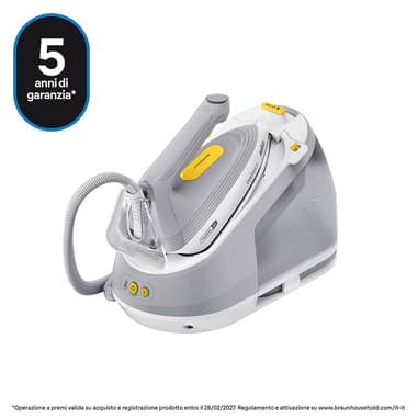 Braun Braun CareStyle 3 - Ferro da stiro con caldaia, Piastra con tecnologia FreeGlide3D, 2200W, 2L, Grigio (IS3231GY)