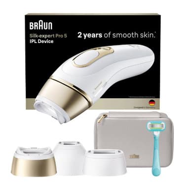 Braun Braun Silk-expert Pro Silk·expert Pro 5, Epilatore A Luce Pulsata, 3 Testine, Custodia E Rasoio Gillette Venus, PL5311