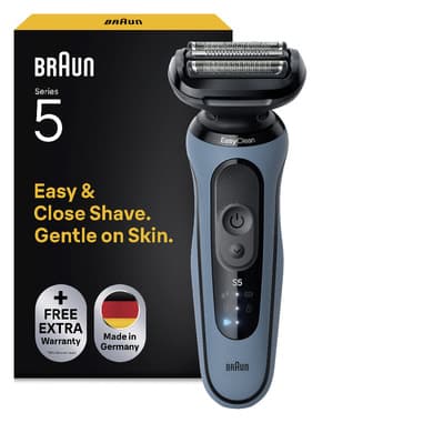Braun Braun Series 5 Rasoio Elettrico, Fino a 50 min, 52-A1000S, Azure