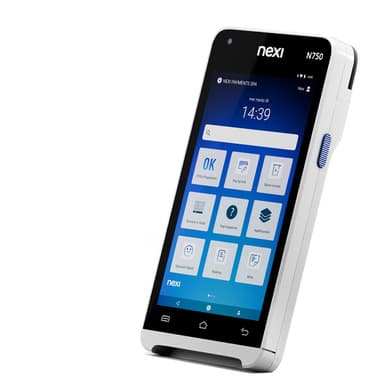 Nexi NEIN750 lettore di card readers Interno/esterno Batteria Wi-Fi + 4G Nero, Grigio